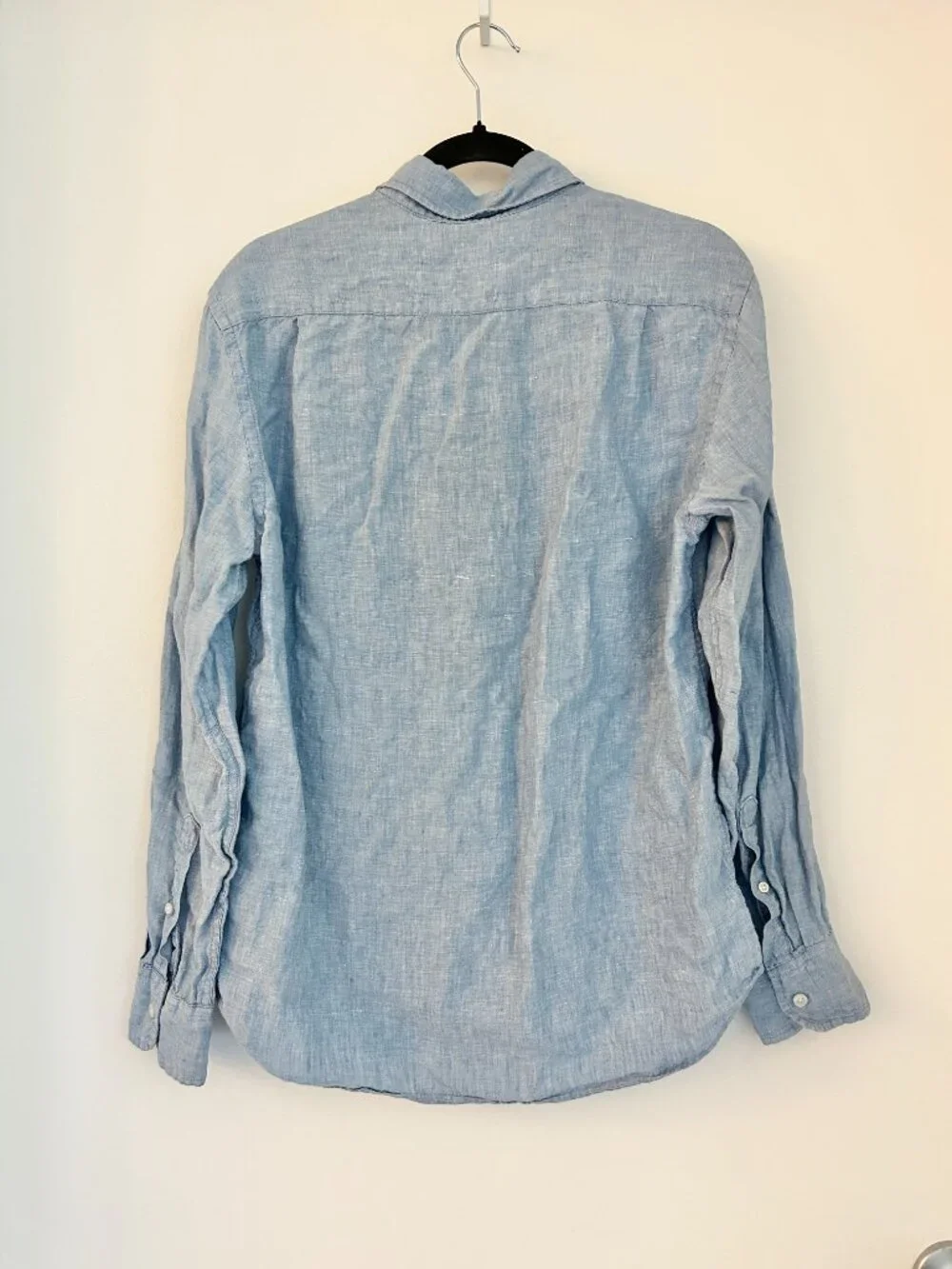 J. Crew Men's Slim Délavé Irish 100% Linen Shirt Chambray Size M